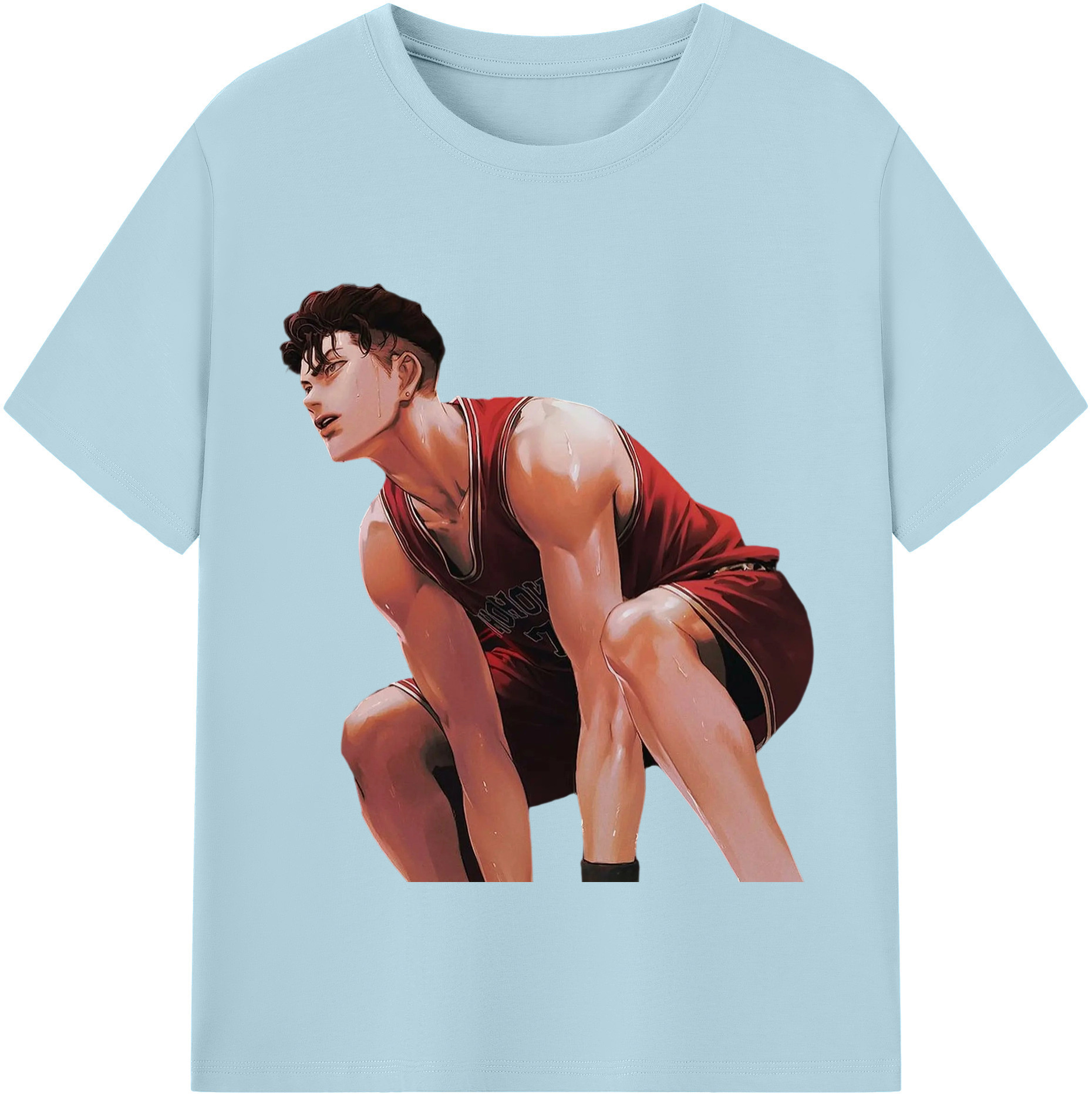 SLAM DUNK／スラムダンク 綿100％半袖Tシャツ（フロントプリント）
